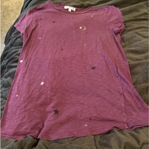 Sundry sz 1 small short sleeves star red black white t shirt